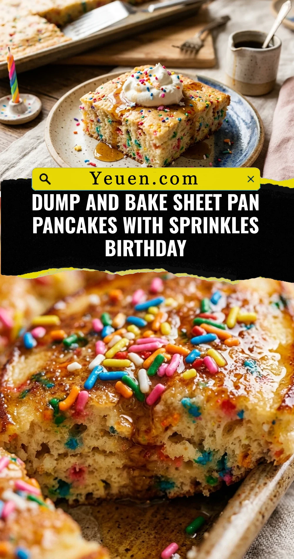 Dump And Bake Sheet Pan Pancakes With Sprinkles Birthday