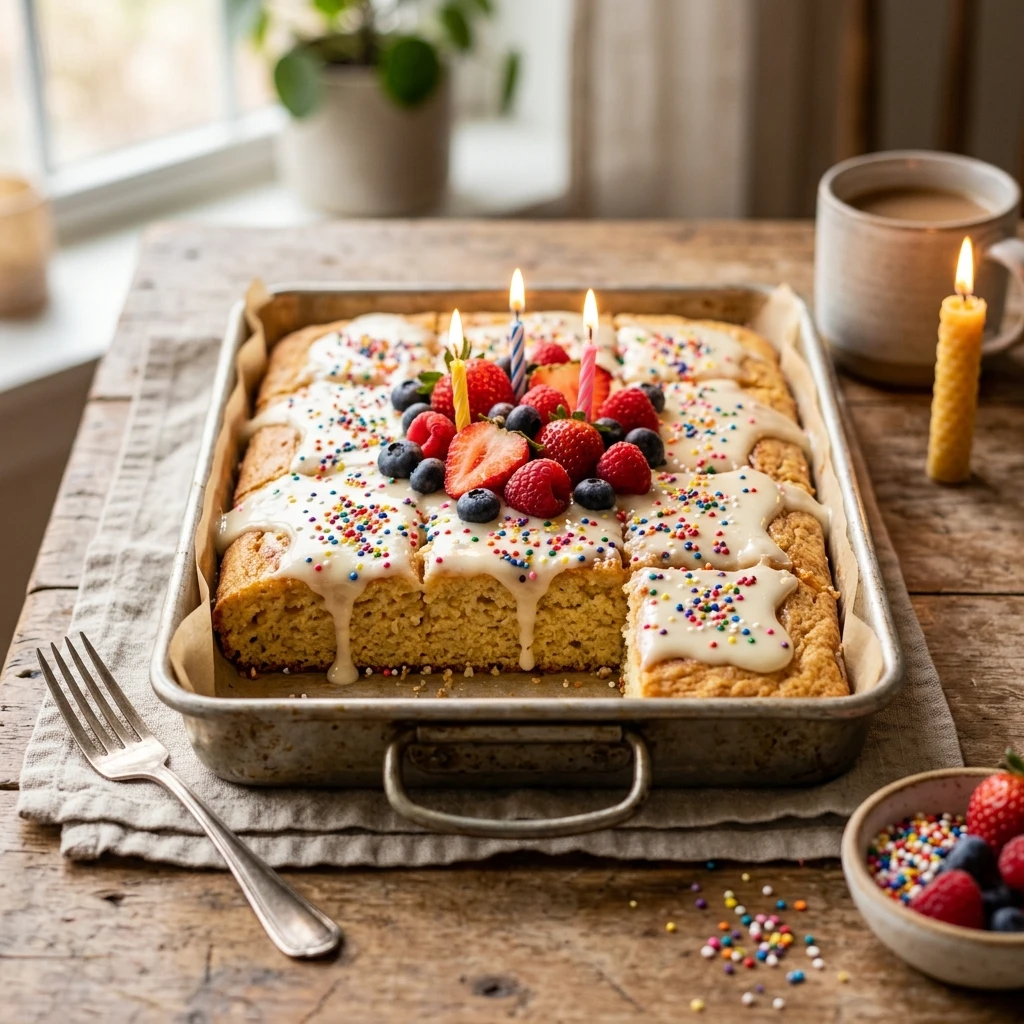 Dump And Bake Sheet Pan Pancakes With Sprinkles Birthday