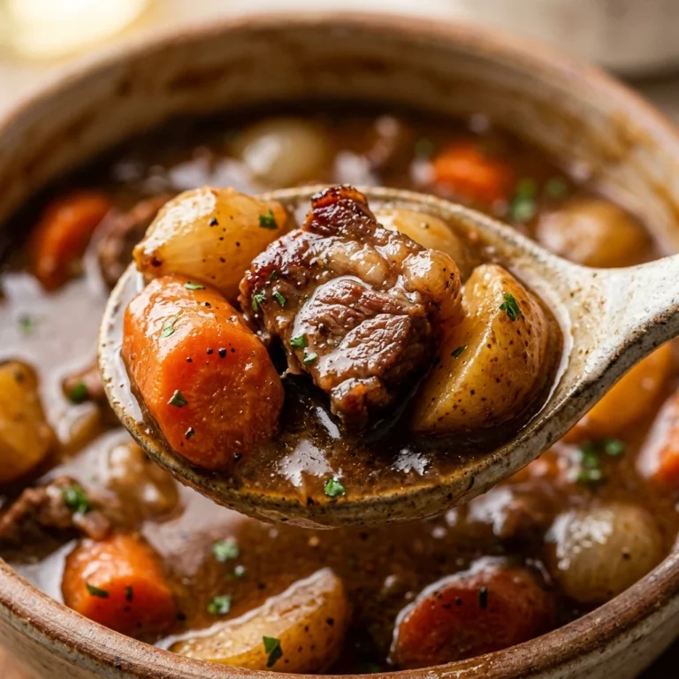 Dump & Bake Slow Cooker Beef Stew 3 Ingredient Winter Cozy