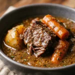 Dump & Bake Slow Cooker Beef Stew 3 Ingredient Winter Cozy