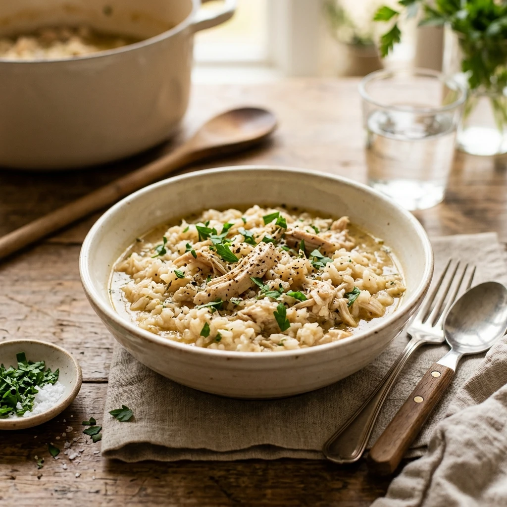 Dump & Bake Slow Cooker Chicken And Rice 3 Ingredient Feed A Crowd