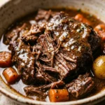 Dump & Bake Slow Cooker Pot Roast 3 Ingredient No Prep