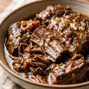 Dump & Bake Slow Cooker Pot Roast 3 Ingredient No Prep