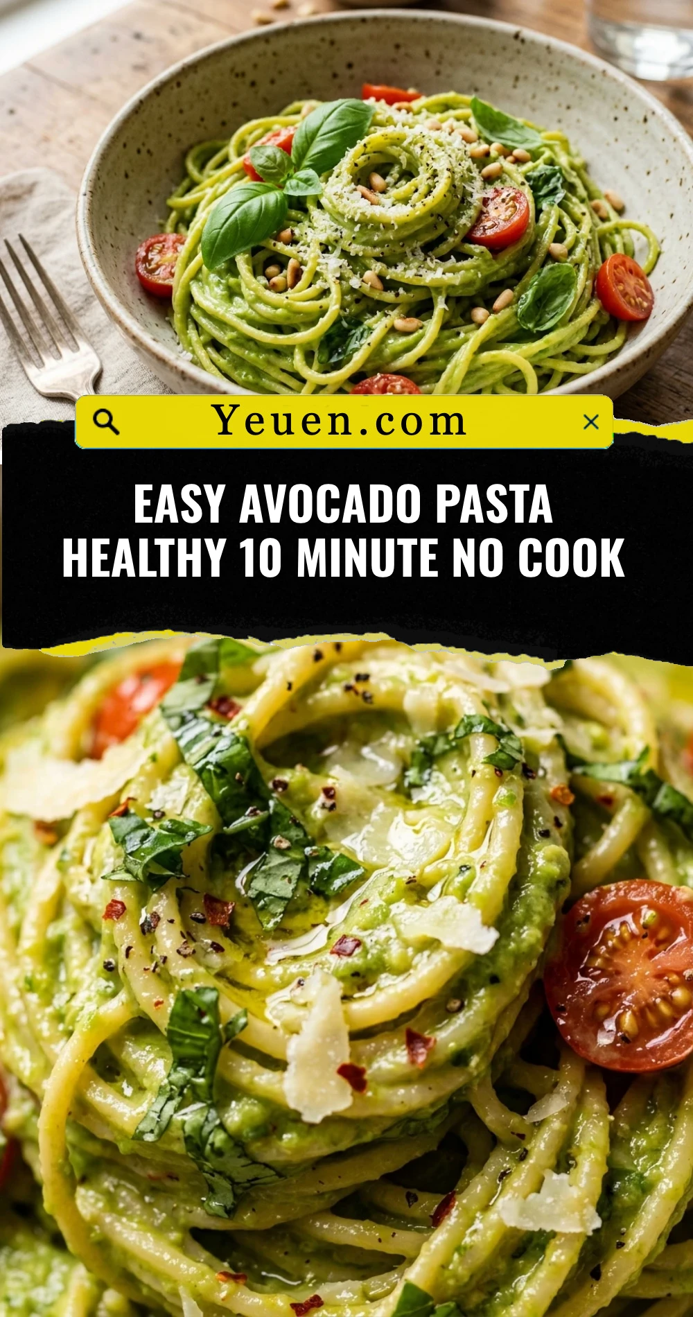 Easy Avocado Pasta Healthy 10 Minute No Cook