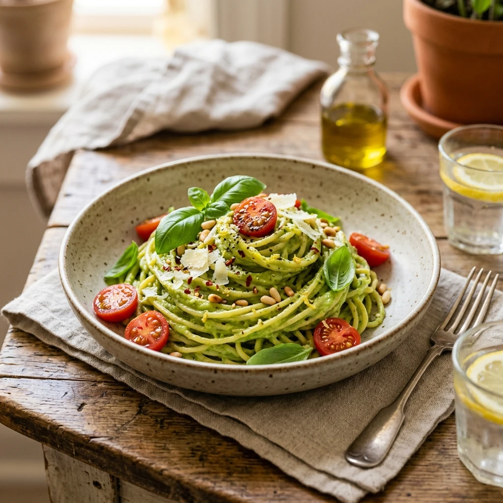 Easy Avocado Pasta Healthy 10 Minute No Cook