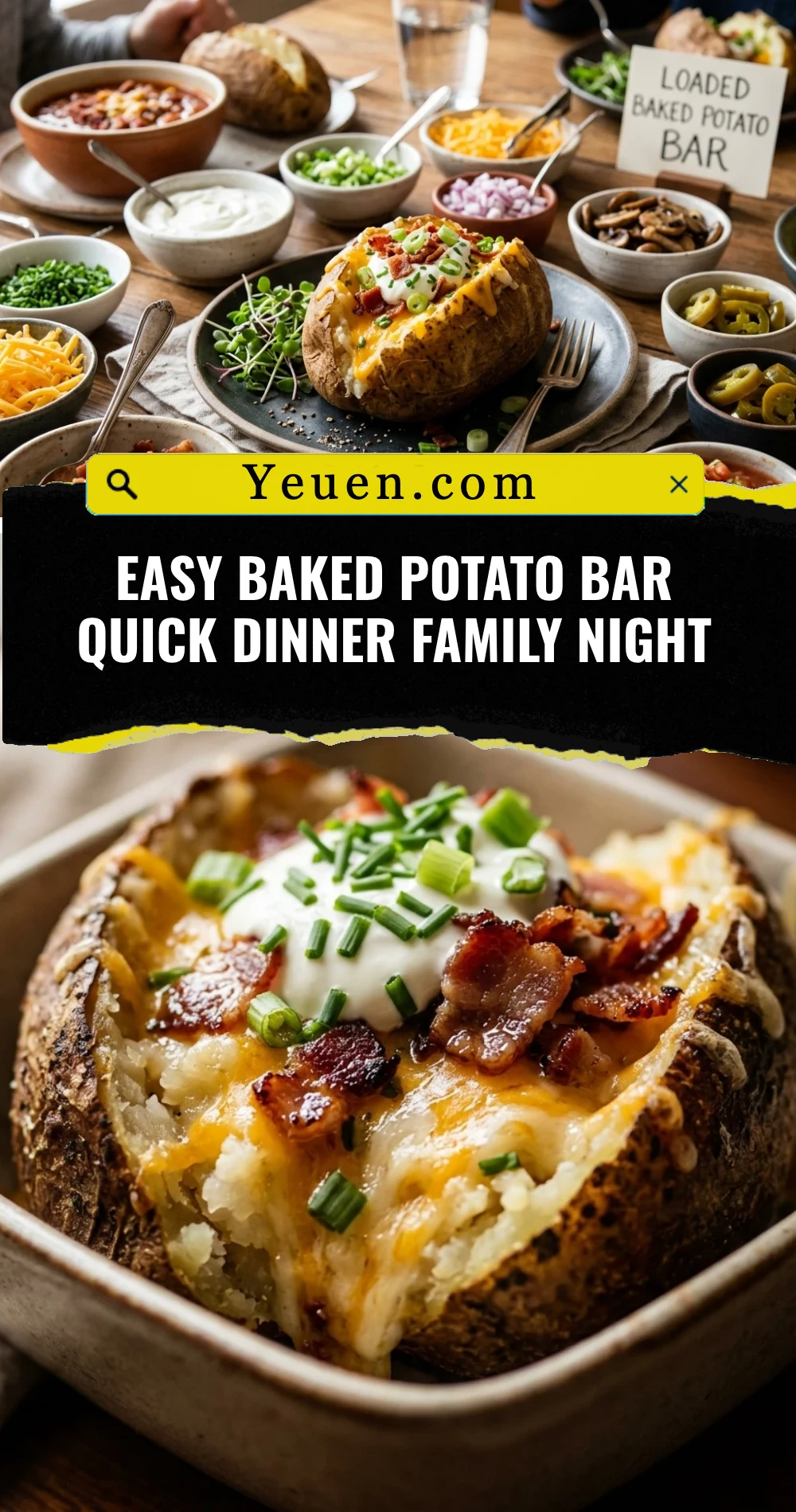 Easy Baked Potato Bar Quick Dinner Family Night