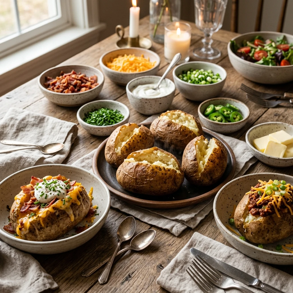 Easy Baked Potato Bar Quick Dinner Family Night