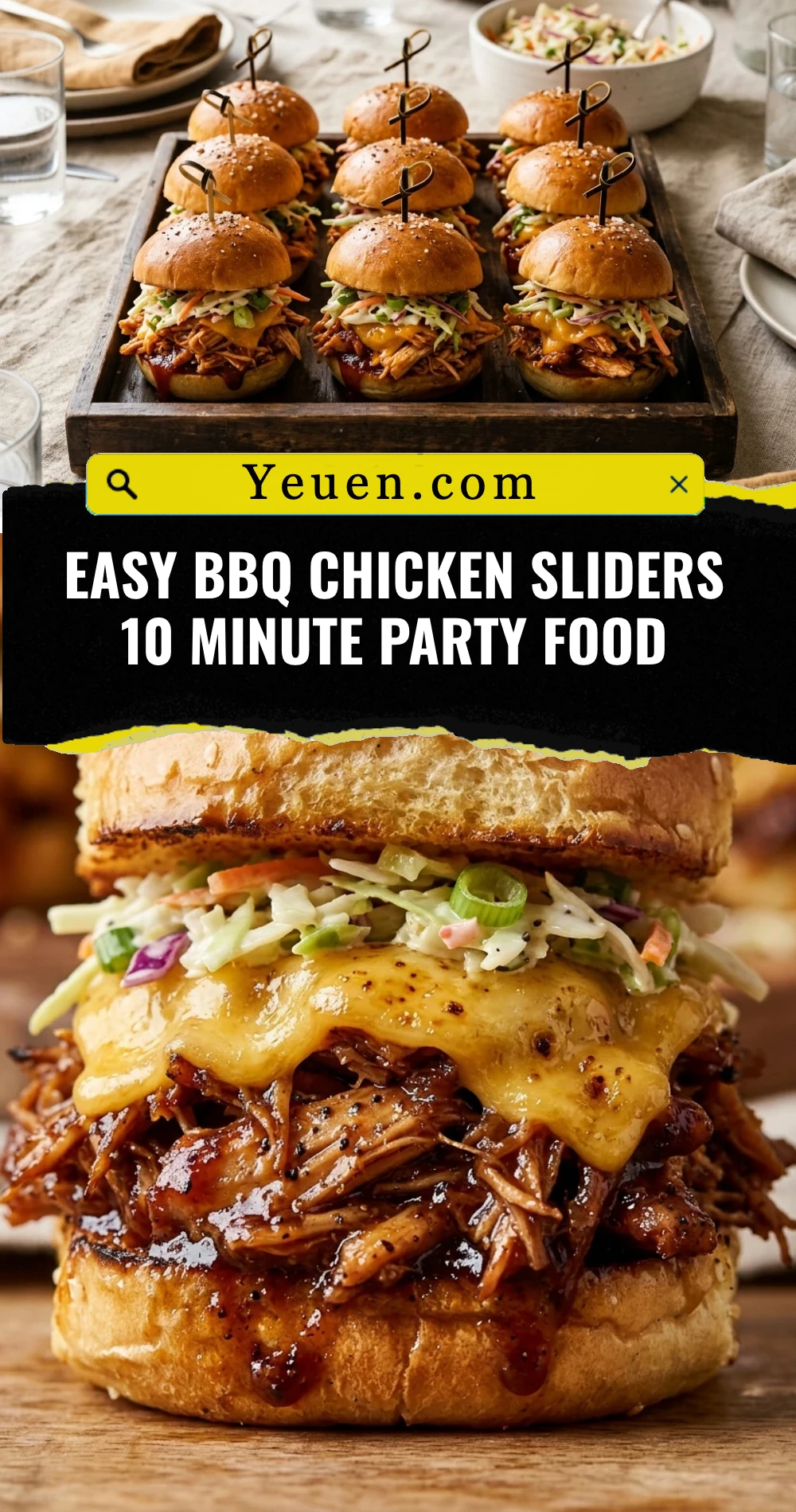 Easy BBQ Chicken Sliders 10 Minute Party Food