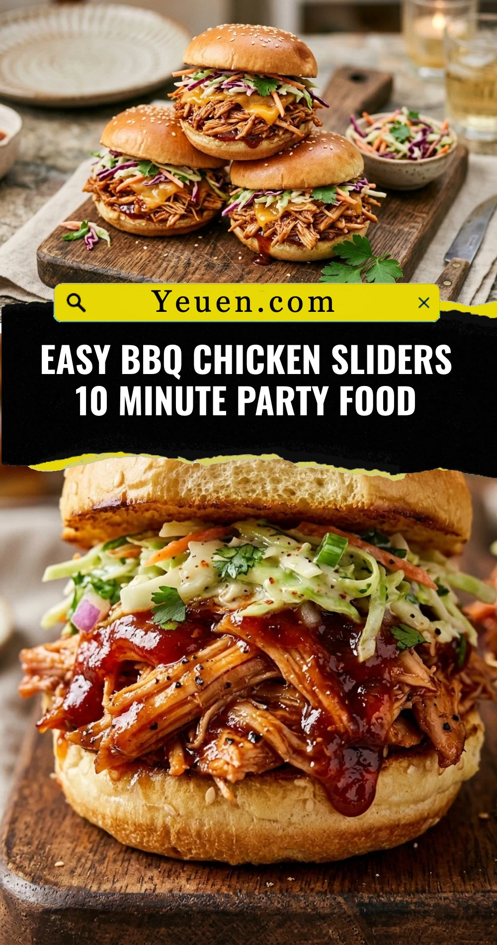 Easy BBQ Chicken Sliders 10 Minute Party Food