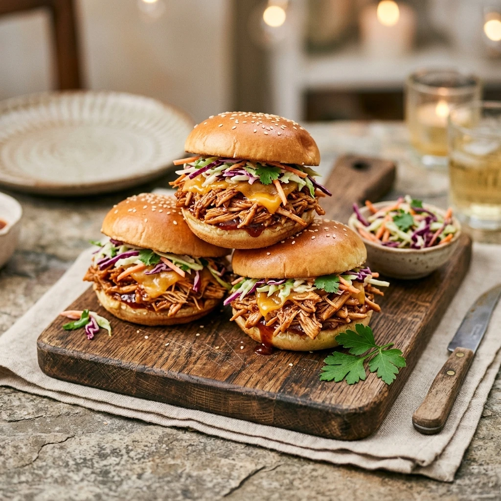 Easy BBQ Chicken Sliders 10 Minute Party Food