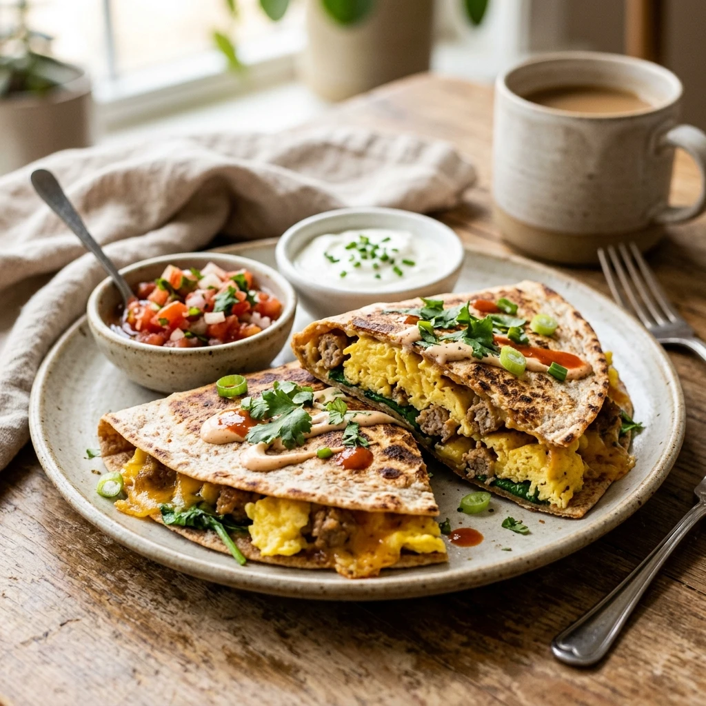 Easy Breakfast Quesadilla High Protein