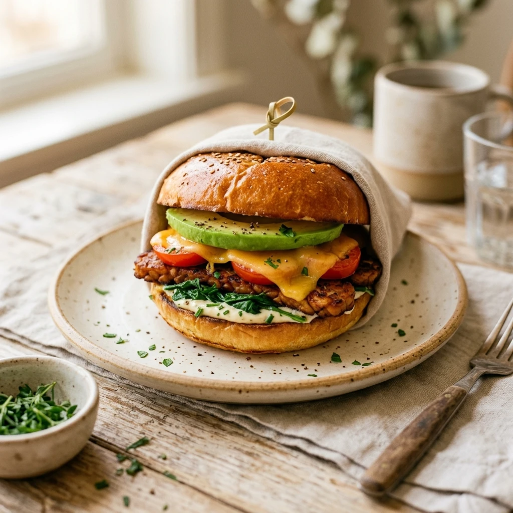 Easy Breakfast Sandwich 5 Min No Eggs