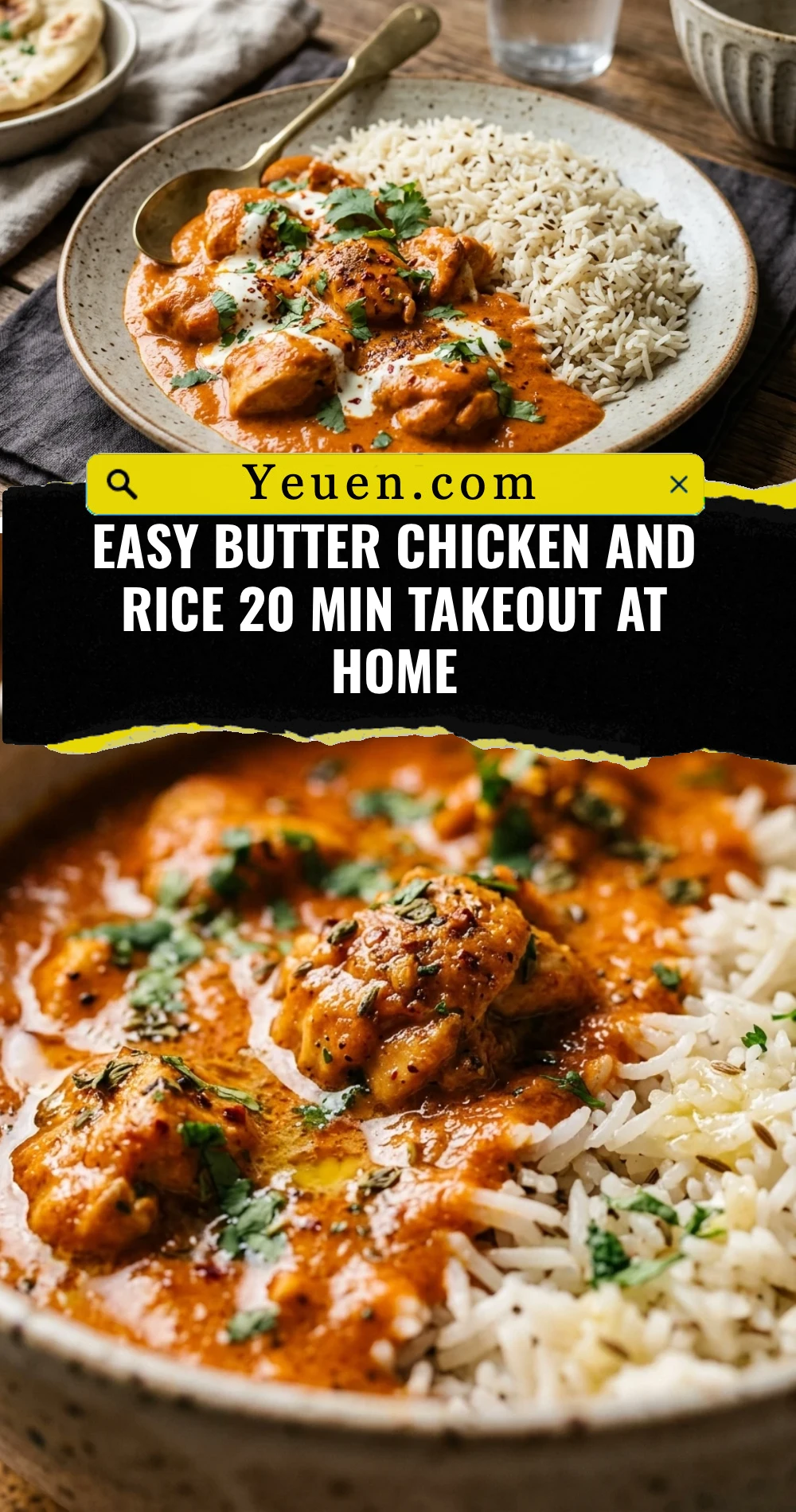 Easy Butter Chicken And Rice 20 Min Takeout At Home
