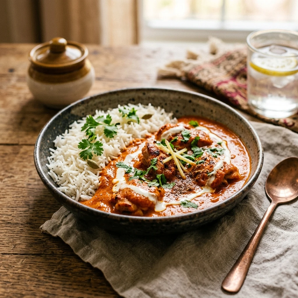 Easy Butter Chicken And Rice 20 Min Takeout At Home