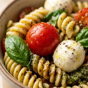 Easy Caprese Pasta Salad 10 Minute No Cook