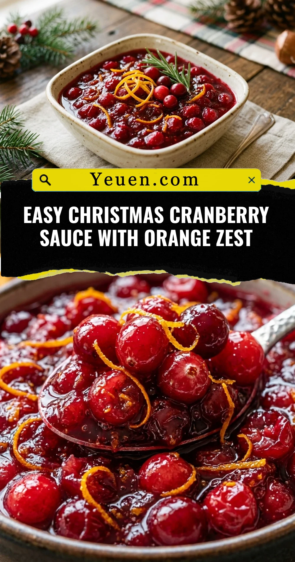 Easy Christmas Cranberry Sauce With Orange Zest