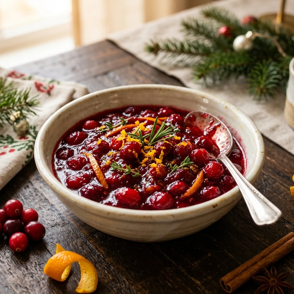 Easy Christmas Cranberry Sauce With Orange Zest