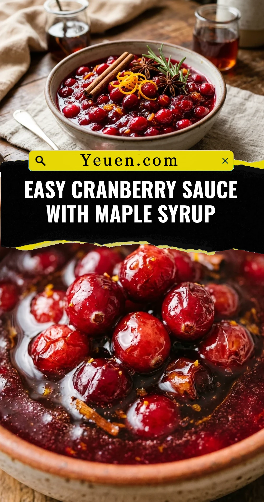 Easy Cranberry Sauce With Maple Syrup