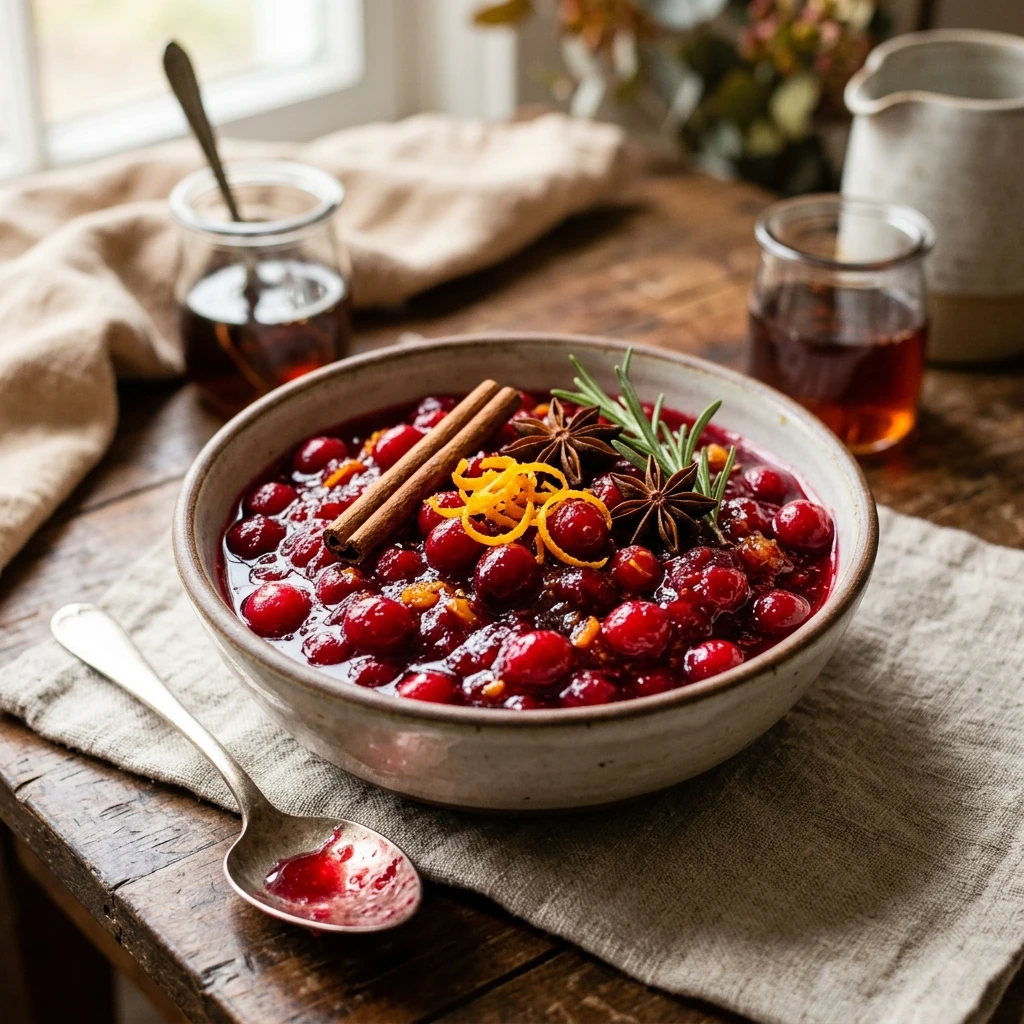 Easy Cranberry Sauce With Maple Syrup