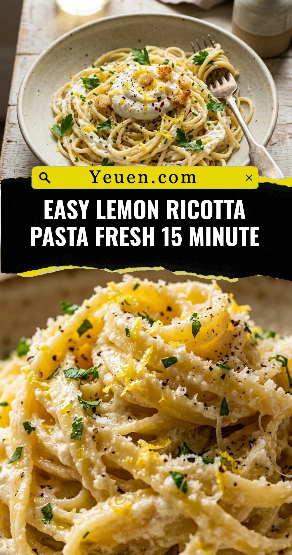 Easy Lemon Ricotta Pasta Fresh 15 Minute