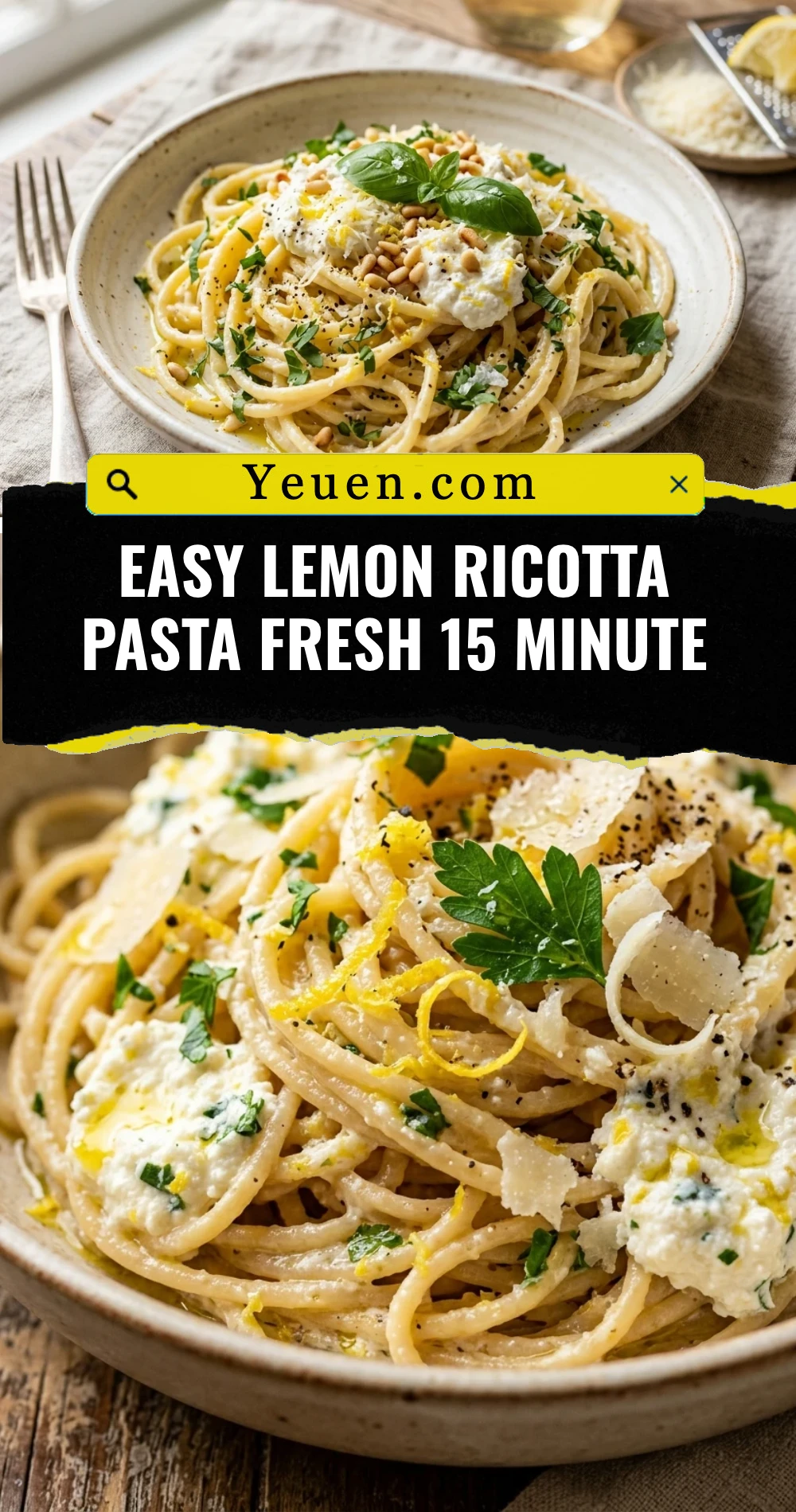 Easy Lemon Ricotta Pasta Fresh 15 Minute
