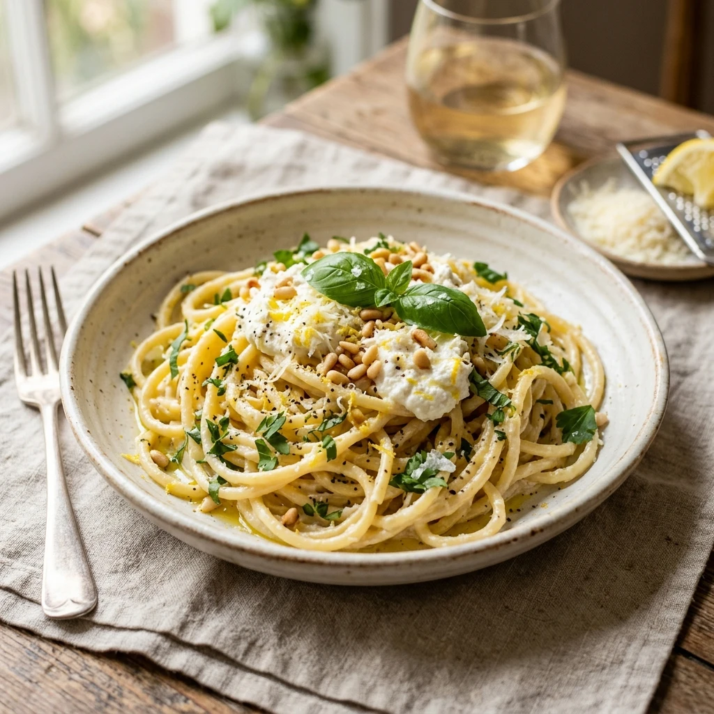 Easy Lemon Ricotta Pasta Fresh 15 Minute