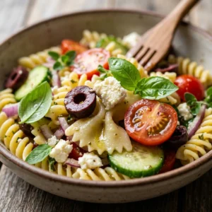 Easy Mediterranean Pasta Salad 15 Min No Cook