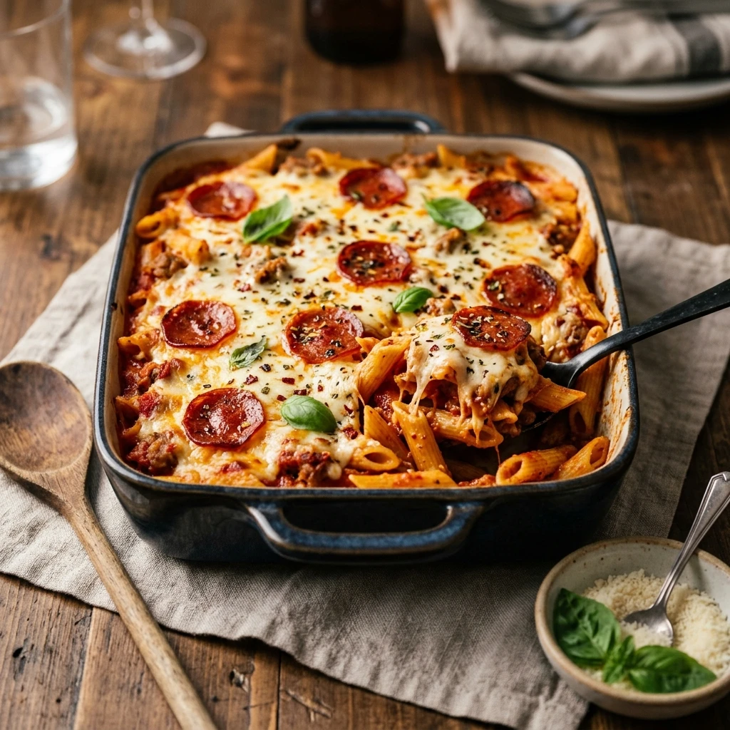 Easy Pizza Pasta Bake Cheesy Feeds 6 $5 Meal