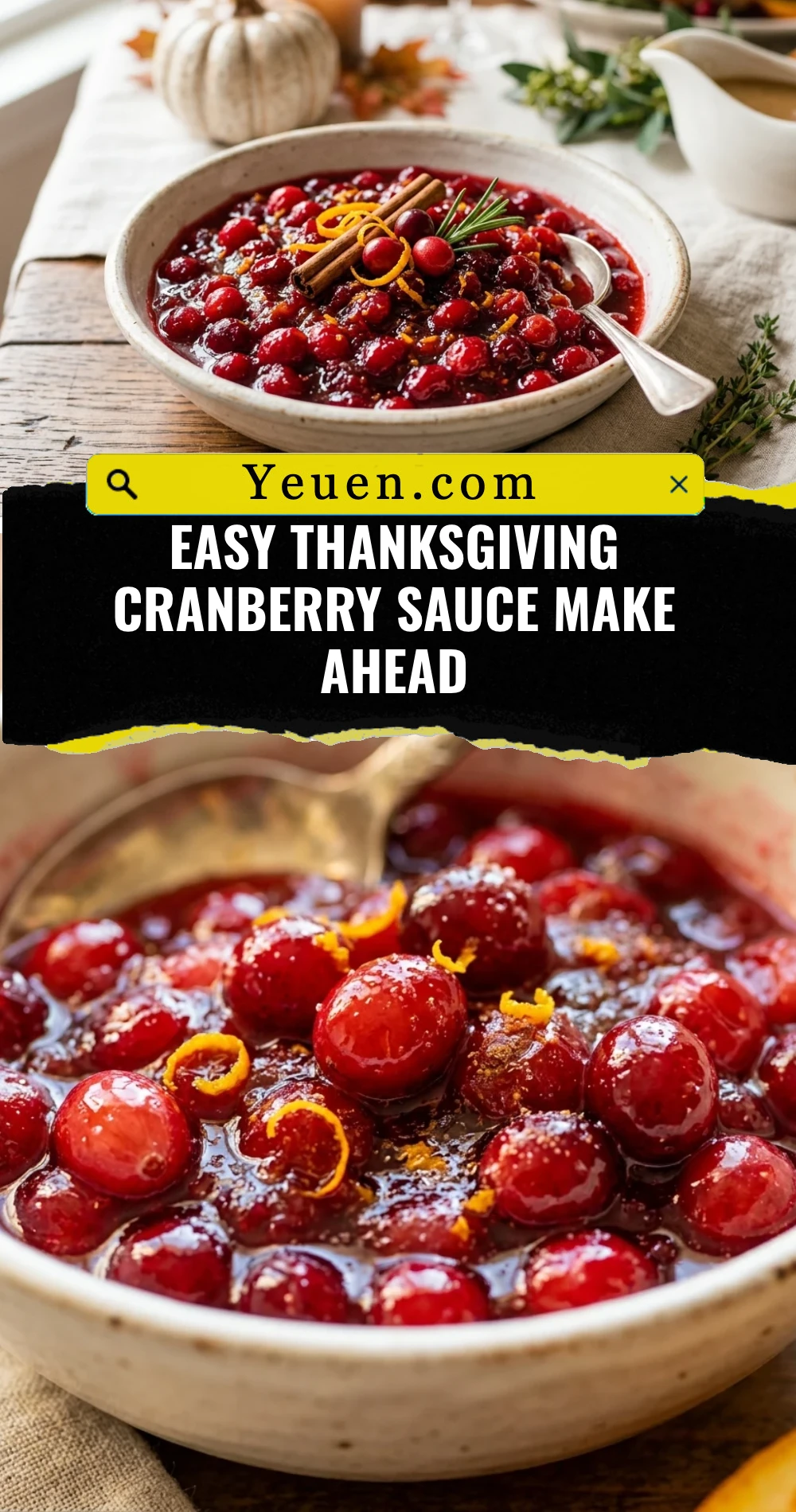 Easy Thanksgiving Cranberry Sauce Make Ahead
