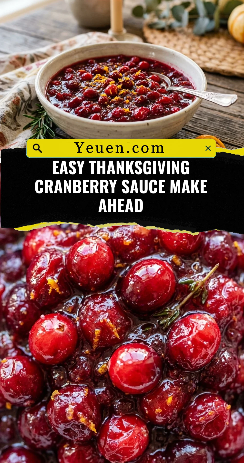 Easy Thanksgiving Cranberry Sauce Make Ahead