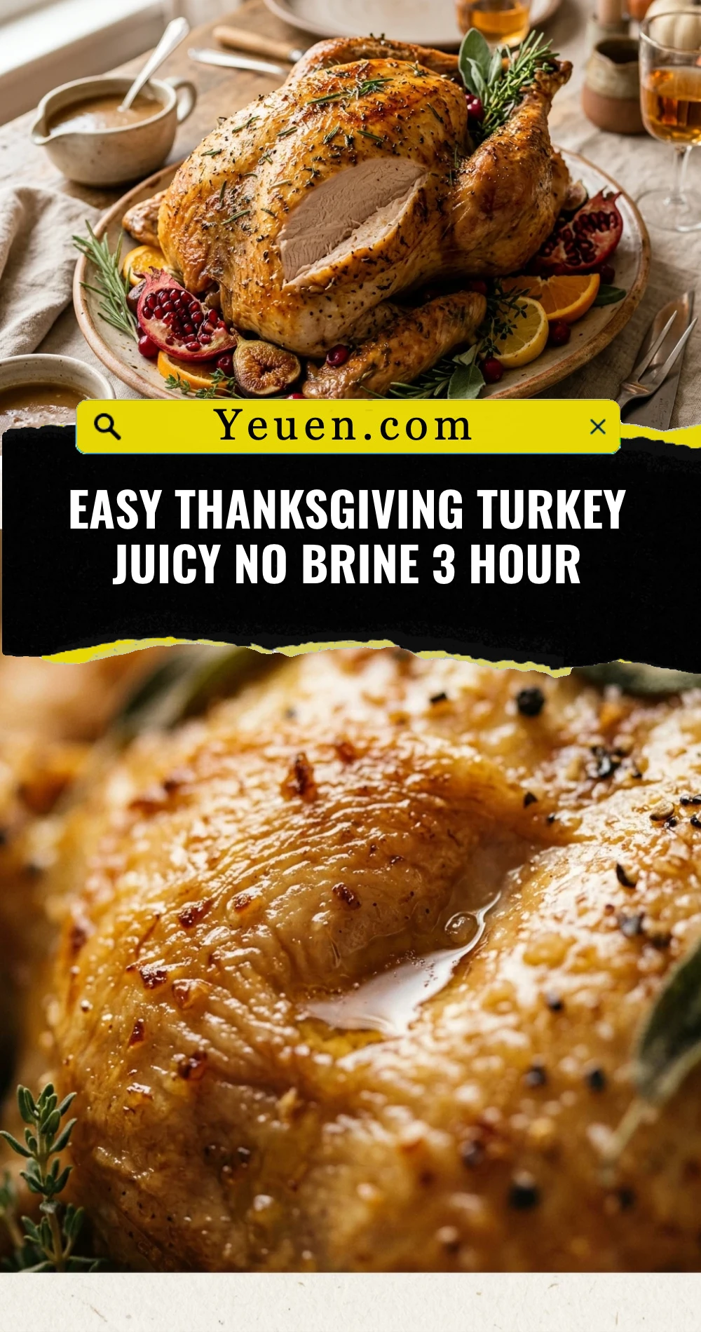 Easy Thanksgiving Turkey Juicy No Brine 3 Hour