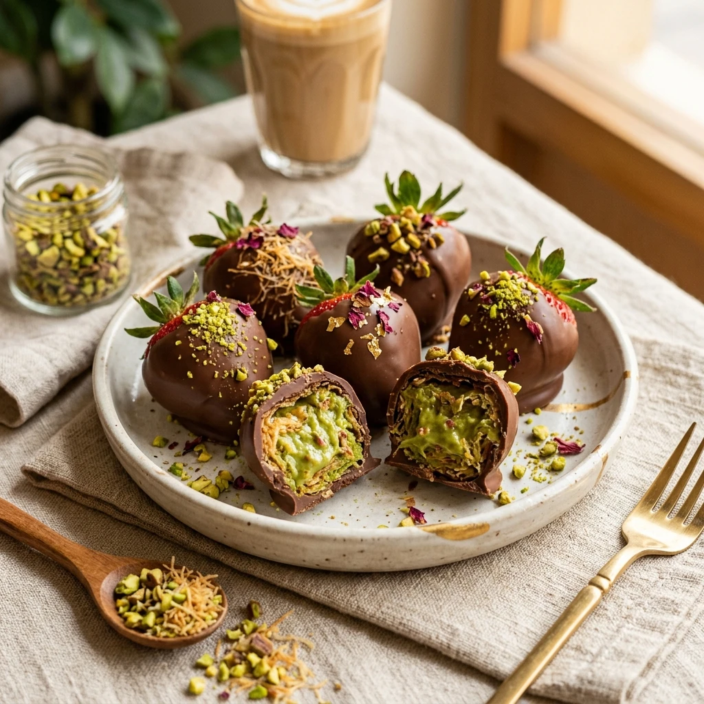 Easy Viral Dubai Chocolate Strawberries Trending