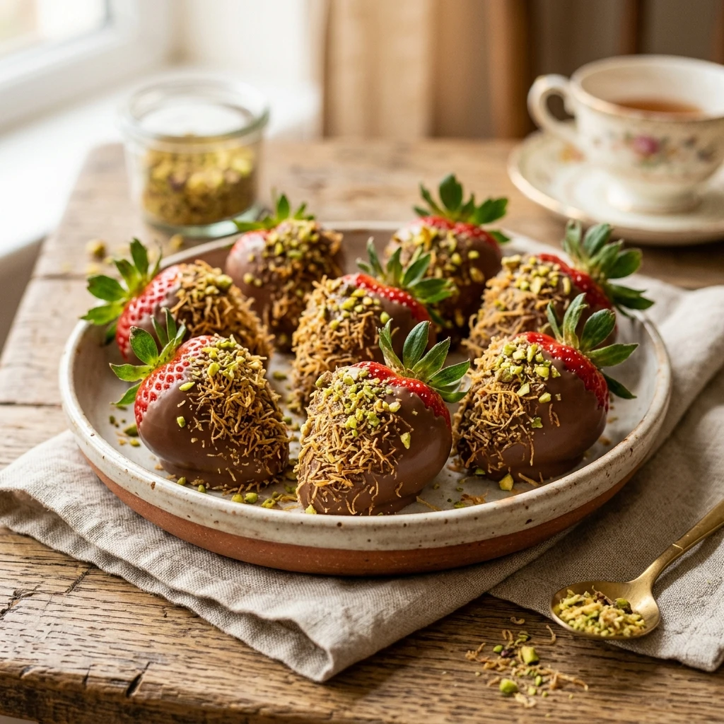 Easy Viral Dubai Chocolate Strawberries Trending