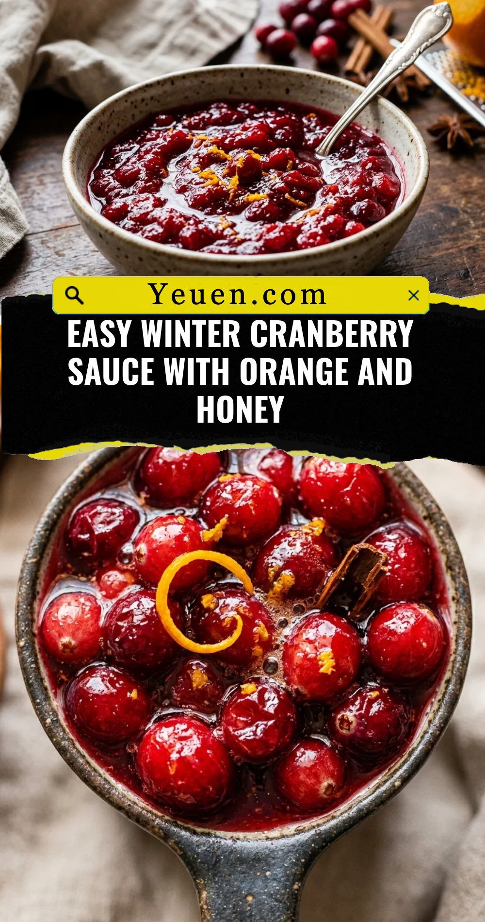 Easy Winter Cranberry Sauce With Orange And Honey