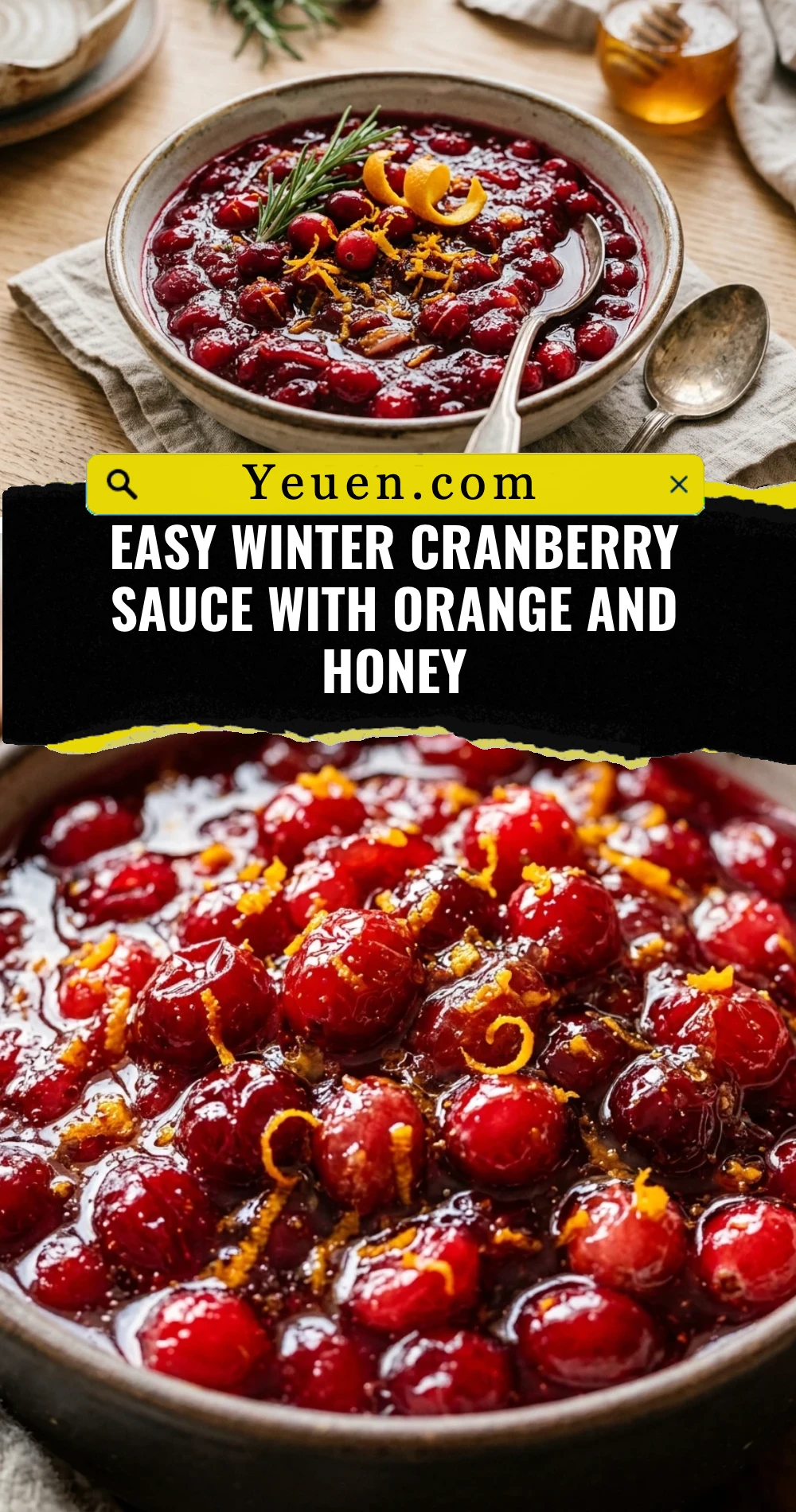 Easy Winter Cranberry Sauce With Orange And Honey