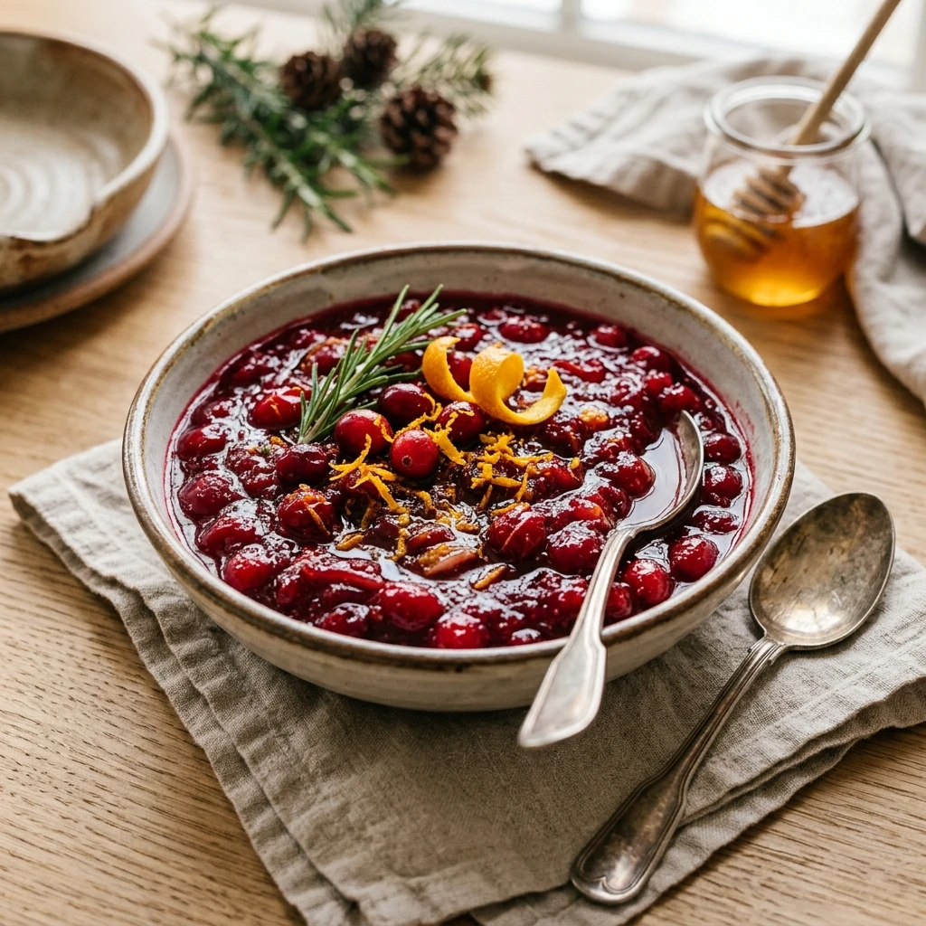 Easy Winter Cranberry Sauce With Orange And Honey