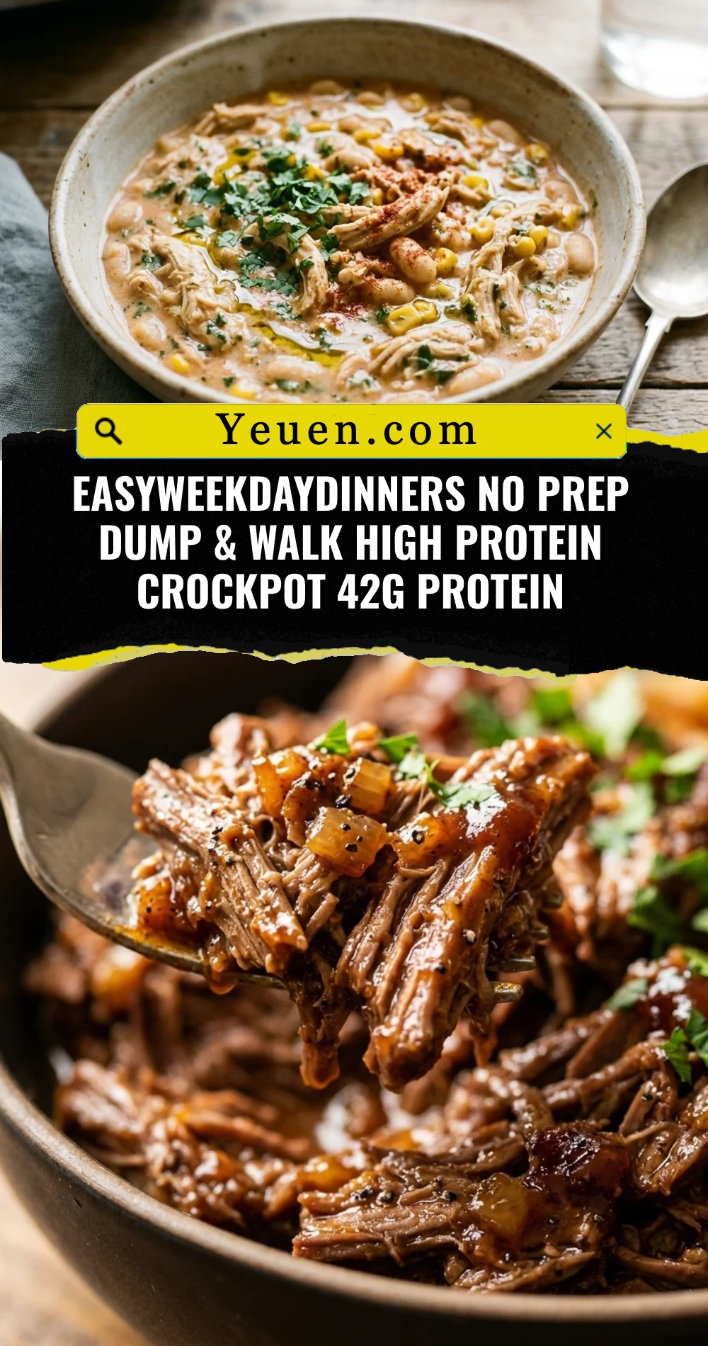 EasyWeekdayDinners No Prep Dump & Walk High Protein Crockpot 42g Protein