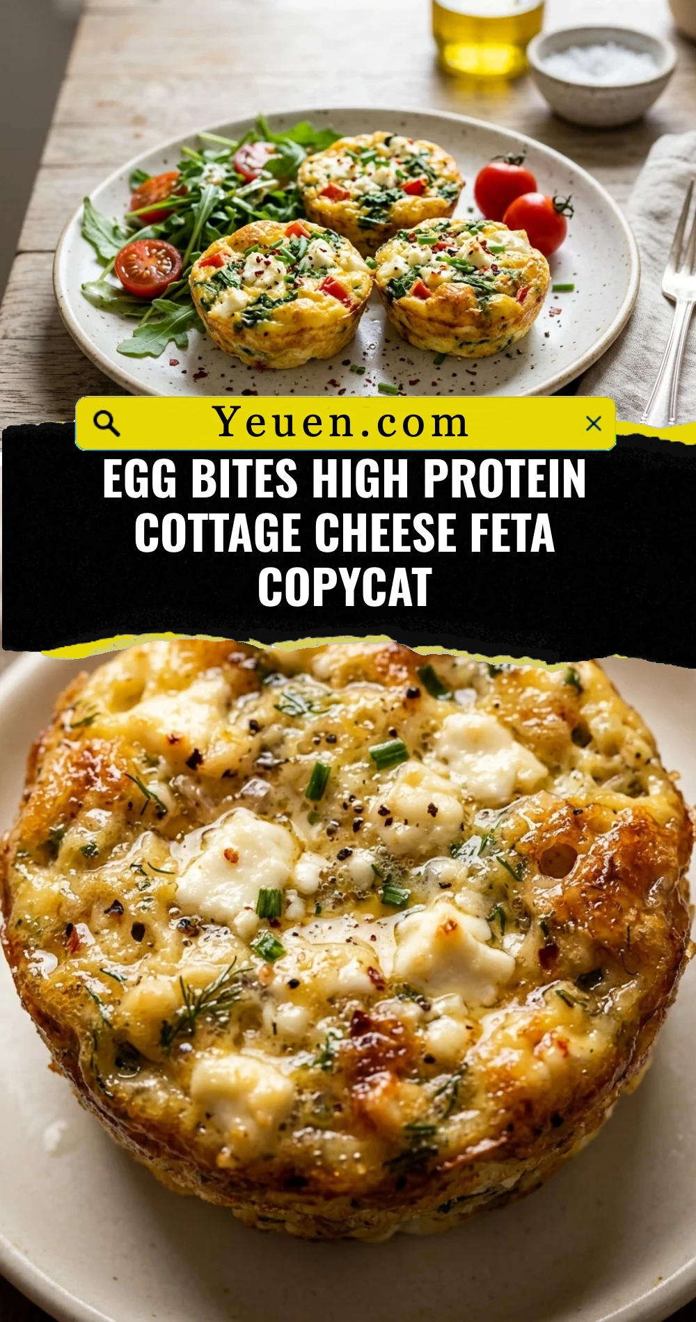 Egg Bites High Protein Cottage Cheese Feta Copycat