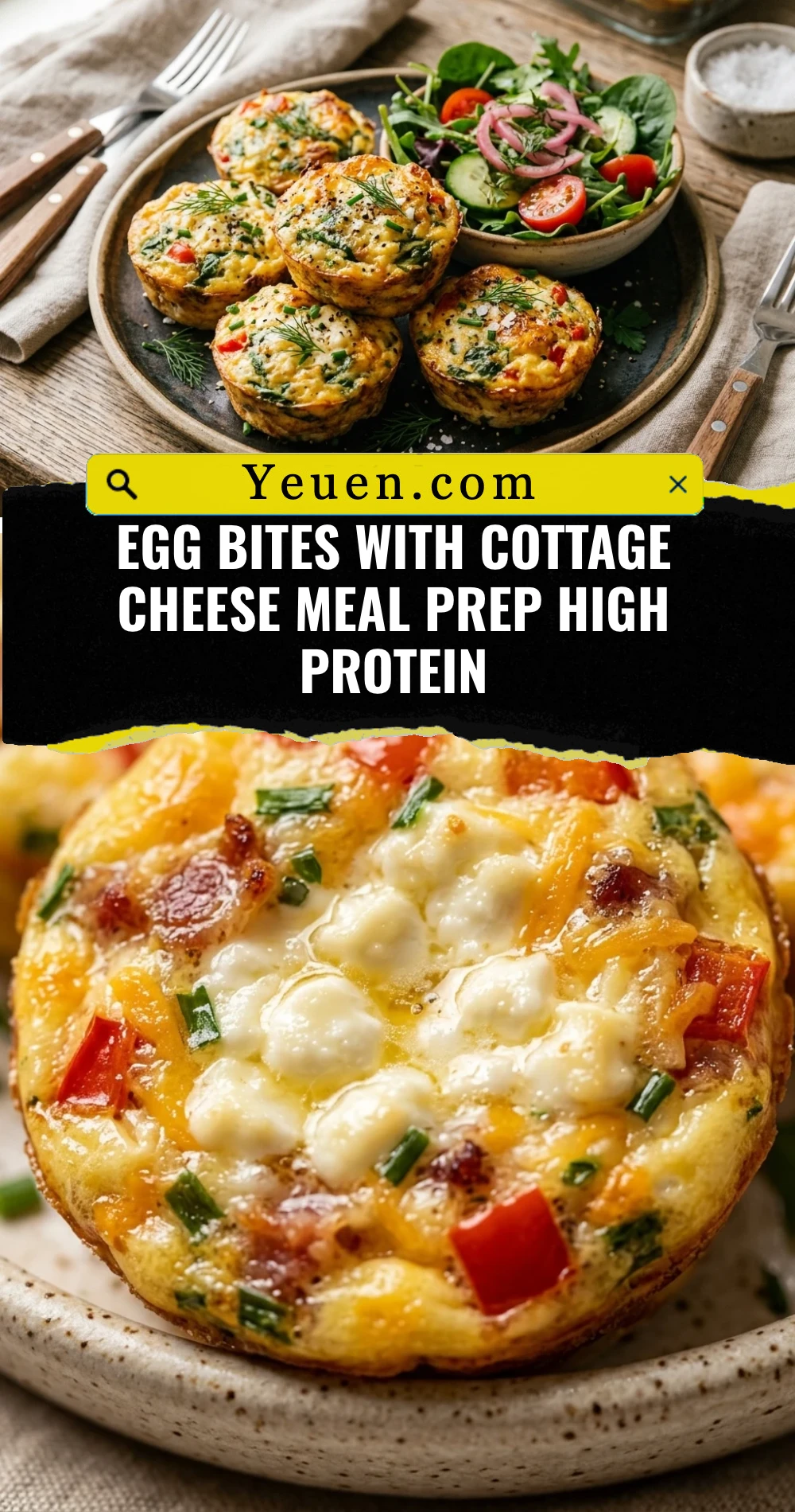 Egg Bites With Cottage Cheese Meal Prep High Protein