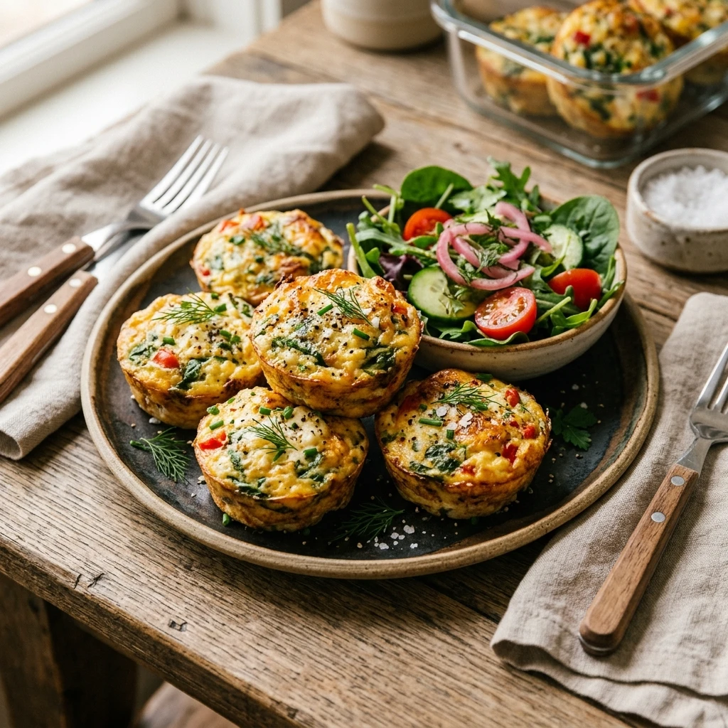 Egg Bites With Cottage Cheese Meal Prep High Protein