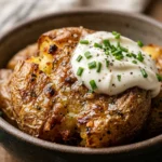 Extra Crispy Smashed Potatoes With Sour Cream And Chives Viral Air Fryer