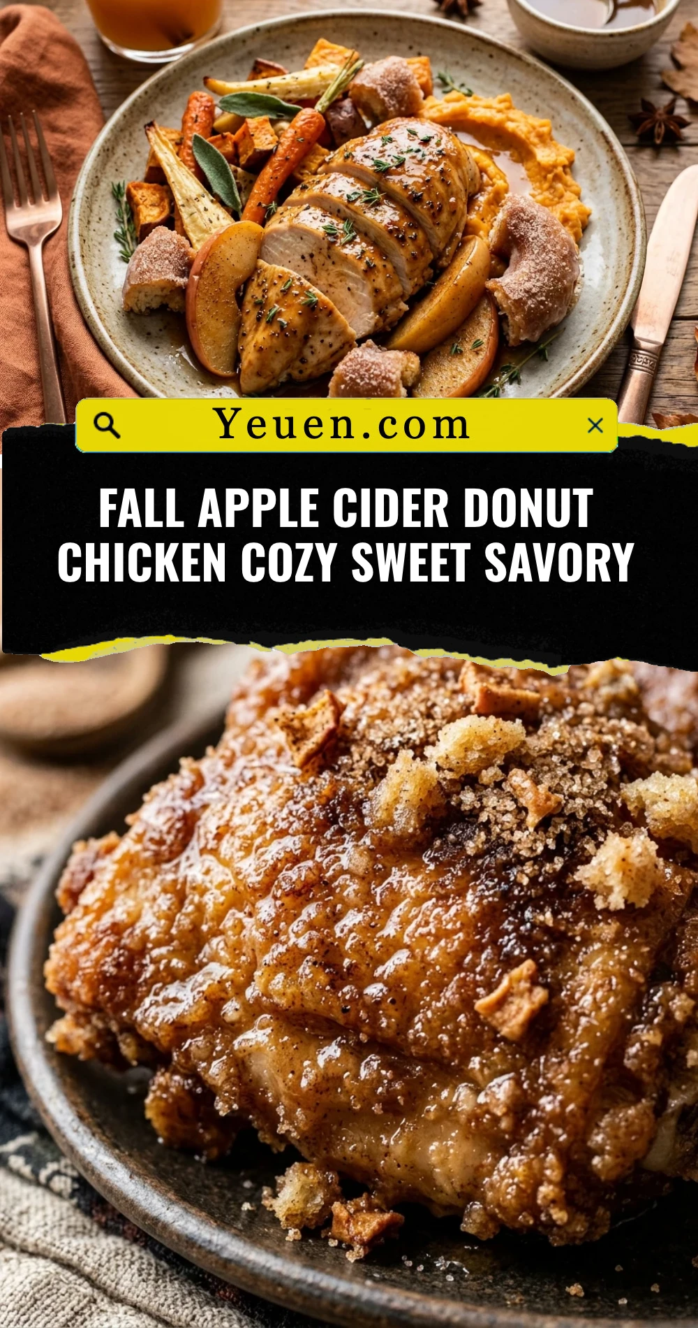 Fall Apple Cider Donut Chicken Cozy Sweet Savory