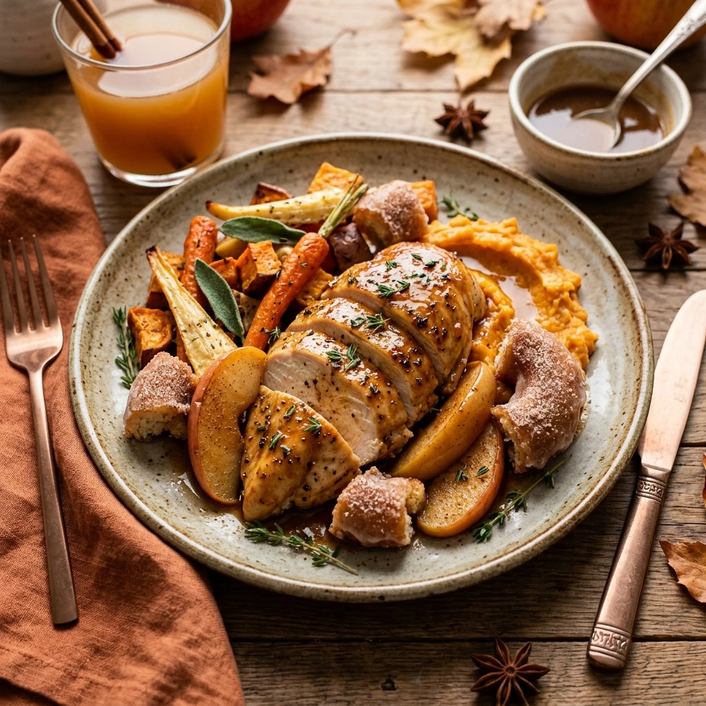 Fall Apple Cider Donut Chicken Cozy Sweet Savory