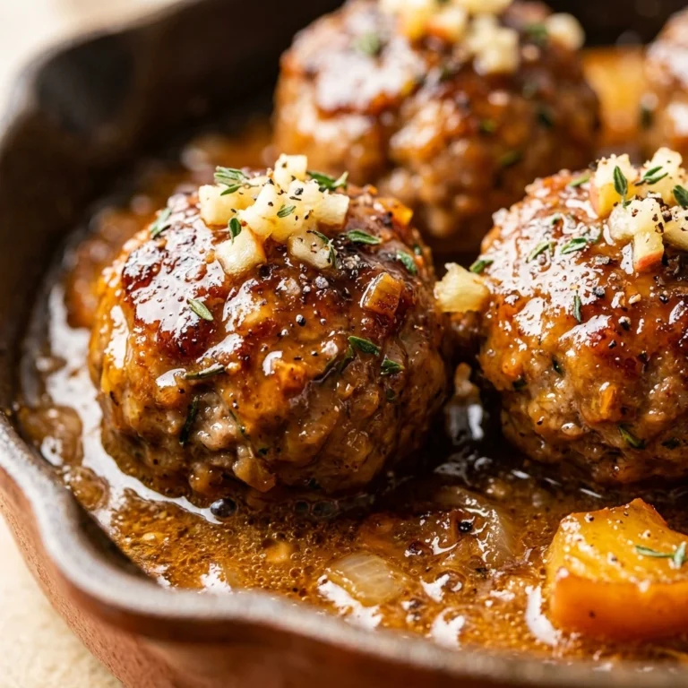 Fall Apple Cider Meatballs Sweet Savory One-Pot