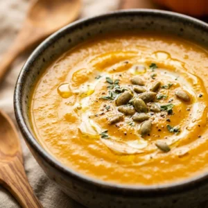 Fall Butternut Squash Soup Creamy Thanksgiving