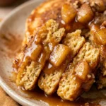 Fall Caramel Apple Pancakes Gooey Fluffy Cozy Breakfast