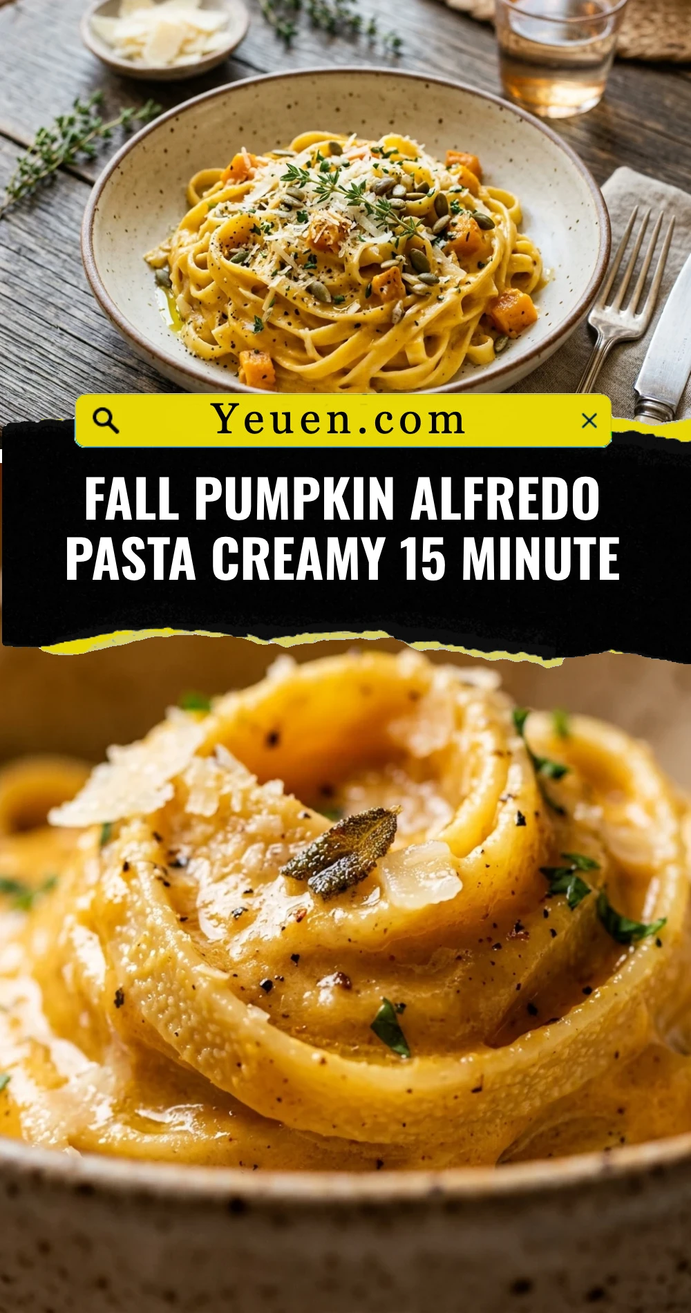 Fall Pumpkin Alfredo Pasta Creamy 15 Minute