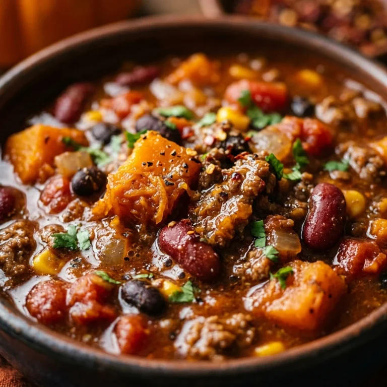 Fall Pumpkin Chili One-Pot Cozy Feeds 8 People