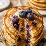 Fluffy Blueberry Buttermilk Pancakes Golden Bakery Style