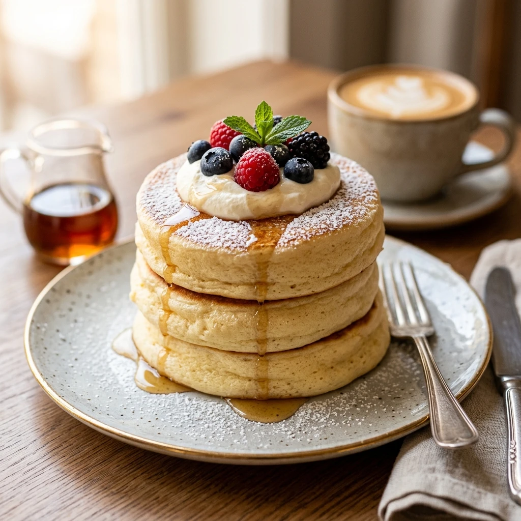 Fluffy Japanese Souffle Pancakes Jiggly Viral 3 Ingredient